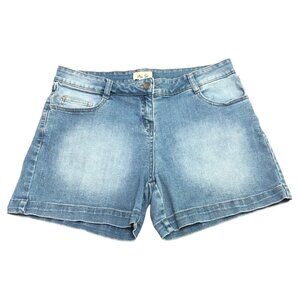 Per Se Denim Jean Shorts Woman's Size 6 Classic 5 Pocket Mfg Fading VGUC